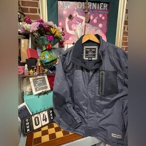 Free Tech Black Zip Fall Winter Jacket Coat Lined Men's